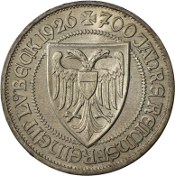 3 Reichsmark 1926 A Lübeck, Jaeger 323, Vorzüglich. (D) - Other & Unclassified