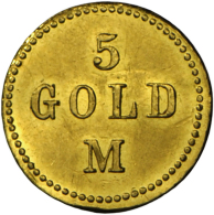 Nürnberg: 5 Goldmark 1923, Gold 1000, Prägung Des Goldschmieds Josef Wild, Schlumberger W2, Slg. Erlanger... - Other & Unclassified