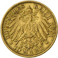 Friedrich I. 1852-1907: 10 Mark 1901 G, Starker Einhieb, Sehr Schön. (R) - Other & Unclassified