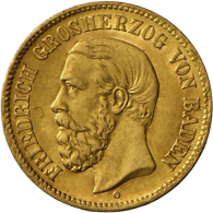 Friedrich I. (1852-1907): 5 Mark 1877 G, Jaeger 185, Sehr Selten In Dieser Erhaltung, Fast Stempelglanz, Mit... - Other & Unclassified