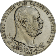 Ernst, 1853-1908, 5 Mark 1903 A, 50jähr. Regierungsjubiläum, Gereinigt ?, Vz-/st- (D) - Other & Unclassified