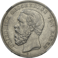 Friedrich I. (1852-1907), 5 Mark 1901 G, Jaeger 29, NGC Holder XF Details Excessive Surface Hairlines, Ss. (D) - Other & Unclassified