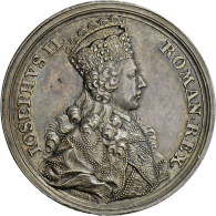 Joseph II. 1765-1790: Silbermedaille 1764 Von Oexlein, Auf Seine Krönung Zum Römischen König In... - Other & Unclassified