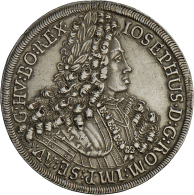 Joseph I. 1705-1711: Reichstaler 1707, Hall, 28,03 G; Davenport 1018, Felder Bearbeitet, Henkelspur, Sehr... - Other & Unclassified