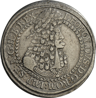 Leopold I. 1657-1705: Doppeltaler O. J. Hall  (1686-1696), 56,56 G; Davenport 3252, Herinek 574, Gereinigt, Kl.... - Other & Unclassified