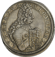 Hohenlohe-Neuenstein, Wolfgang Julius, 1641-1698: Reichstaler 1697 GFN, Nürnberg, Albrecht 136, Davenport... - Other & Unclassified