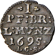 Brandenburg-Preussen: Friedrich III. 1688-1701: Einseitiger Pfennig 1695 LCS, V. Schrötter 722, Selten, Sehr... - Other & Unclassified
