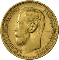 Nikolaus II. 1894-1917: 5 Rubel 1898, Prägeschwäche, Ss. (R) - Russia