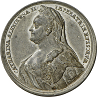 Katharina II., D. Große, 1762-1796: Zinnmedaille 1787 Mit Kupferstift, Stempel Von Reich In Fürth, Auf... - Russia