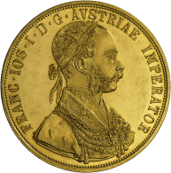 Franz Joseph I. 1848-1916, 4 Dukaten 1915, Ss-vz. (R) - Austria