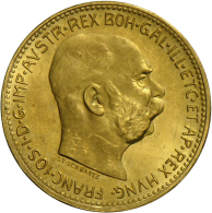 Franz Joseph I. 1848-1916: 20 Kronen 1915 NP, J. 387, Stempelglanz. (R) - Austria