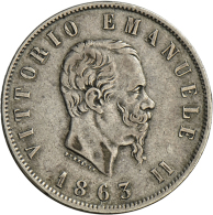 Regno D´Italia, Vittorio Emanuele II. 1861-1878: 2 Lire 1863 (valore) Torino, Montenegro 197, Pagani 509,... - Other & Unclassified