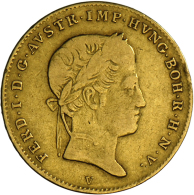 Regno Lombardo-Veneto, Ferdinand I. Von Österreich 1835-1848: 1/2 Sovrana 1839 V, Venezia, 5,6 G, Pagani 113,... - Other & Unclassified