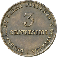 Parma, Piacenza E Gustalla, Maria Luigia 1815-1847: 3 Centesimi 1830 Milano, Montenegro 125, Pagani 15, RR,... - Other & Unclassified