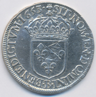 Louis XIV. 1643-1715: ½ Ecu á La Méche Courte 1653 B, Rouen. 13,63g. Gad.169, Gereinigt, L.... - Other & Unclassified