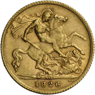 Georg V., ½ £ 1926 SA, Und Dazu GB Edward VII., 1 £ 1908, Beide Um Ss. (R) - South Africa