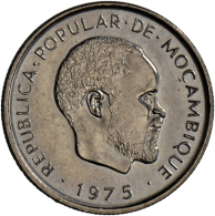 UNVERAUSGABTES STÜCK: Präsident Samora Machel, 20 Centimos 1975, Teezweig, Vz-st. (D) - Mozambique