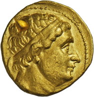 Diodotus I. Ca. 255-235 V. Chr.: Gold-Stater Mit Titel Antiochos II; 8,31 G; Prüfeinhieb Auf Dem Avers, Sonst... - Other & Unclassified