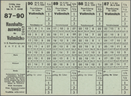 Kleines Lot Mit 20 Diversen Steuergutscheinen Deutsches Reich 1937 Zu 2,38 RM Und 3,80 RM, Lebensmitterationskarten... - Other & Unclassified