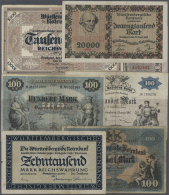 Lot Mit 39 Banknoten Der Länder Baden, Bayern Und Württemberg, Dabei Unter Anderem 100 Mark Badische Bank... - Other & Unclassified