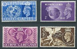 GROSSBRITANNIEN GRANDE BRETAGNE GB 1948 GEORGE VI  OLYMPIC GAMES SET 4v MNH SG 495-498 SN 271-274 MI 237-40 YT 241-244 - Ungebraucht