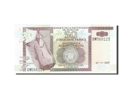 Billet, Burundi, 50 Francs, 1993-1997, 2007-11-01, KM:36g, NEUF - Burundi