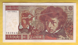 BILLET FRANCAIS - 10 Francs Berlioz 6-7-1978 SUP - 10 F 1972-1978 ''Berlioz''