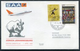 1985 South Africa / Switzerland. Vaduz Liechtenstein SAA First Flight Covers - Poste Aérienne