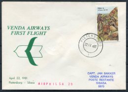 1981 South Africa / Venda Airways 2 X First Flight Covers. Pietersburg / Sibasa - Airmail