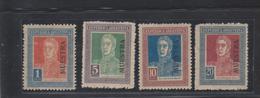 E)1923 ARGENTINA, GENERAL JOSE DE SAN MARTIN SET, SC 335-338 OVERPRINTED WITH MUESTRA, TYPE V, "MUESTRA OVERPRINT" XF - Collections, Lots & Series