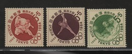 LOT 65 -  JAPON N° 713/715 *-  WATER POLO - GYMNASTIQUE - JUDO - Cote 5.25 € - Wasserball