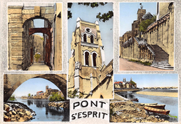 CPSM 30 SOUVENIR DE  PONT ST ESPRIT   Grand Format 15 X 10,5 - Pont-Saint-Esprit