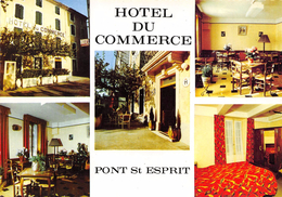 CPSM 30   PONT ST ESPRIT  HOTEL DU COMMERCE  Grand Format 15 X 10,5 - Pont-Saint-Esprit