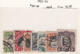 Cook Islands 1933-36 Cancelled, Sc# 60-66, SG 106-112 - Cookeilanden