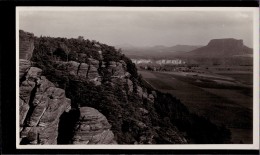 Rathen - S/w Rauenstein Mit Blick Auf Lilienstein   Rohabzug Muster - Rathen