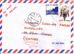 Israel Air Mail Cover Sent To Denmark 1979 - Airmail