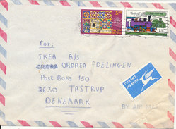 Israel Air Mail Cover Sent To Denmark Topic Stamps (the Cover Is Bended) - Aéreo