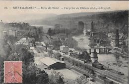 CARTE POSTALE ORIGINALE ANCIENNE : THURY HARCOURT ; LA GARE LA HALL MARCHANDISES  BORDS DE L'ORNE  ANIMEE  CALVADOS (14) - Estaciones Sin Trenes