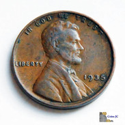 US - 1 Cent - Lincoln - 1935 - 1909-1958: Lincoln, Wheat Ears Reverse