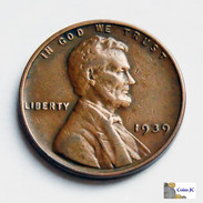 US - 1 Cent - Lincoln - 1939 - 1909-1958: Lincoln, Wheat Ears Reverse