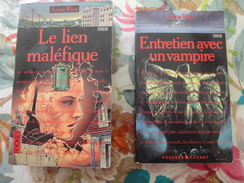 Lot De 2 Livres De Poche Presses Pocket- Thème Terreur Vampirisme - Wholesale, Bulk Lots