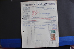 Fac-76 / (Liège) - F. Hauterat & C. Watteyne, Charbon Et Ses Dérivés, Rue De La Loi Liège / 1950 - Old Professions