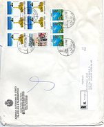 1992 - Busta Raccomandata - Sassone 1262 - 1230 X 5 -1326 X 3 - Storia Postale