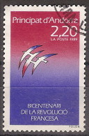 Andorra Francesa U 376 (o) Foto Estandar. 1989 - Used Stamps