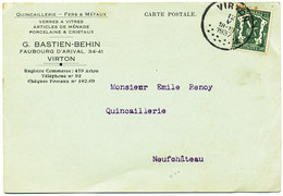 1937 CARTE POSTALE "G.BASTIEN-BEHIN MET COB425 - 1935-1949 Kleines Staatssiegel