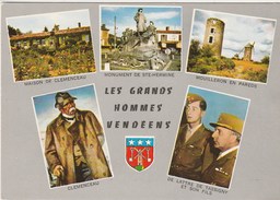 LES GRANDS HOMMES VENDEENS   CPM   -CLEMENCEAU - DELATTRE DE TASSIGNY  ET SON FILS . - Politieke En Militaire Mannen