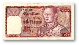 THAILAND - 100 Baht - ND ( 1978 ) - Pick 89 - Sign. 60 - Serie 0 A - King Rama IX - 2 Scans - Thailand