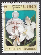 3129 Cuba 19889 Mothers' Day Profumo E Fiori Preobliterato - Mother's Day