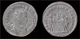 Diocletian Silvered Antoninianus Jupiter Standing Right - Die Tetrarchie Und Konstantin Der Große (284 / 307)