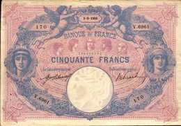 FRANCE 50 FRANCS Du 1-8-1916 Bleu Et Rose  Pick 64e F 14/29 - 50 F 1889-1927 ''Bleu Et Rose''